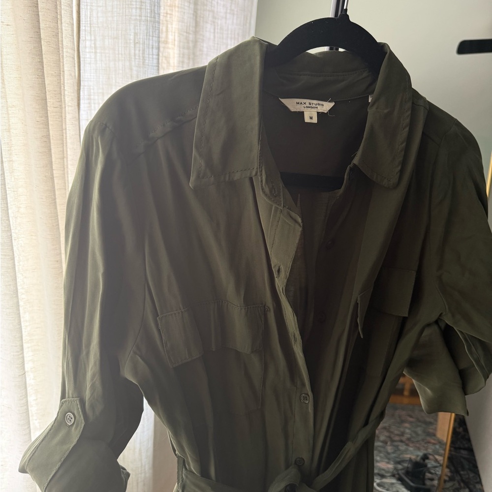 Max Studio Dark Green Midi Dress - Picture 3 of 5